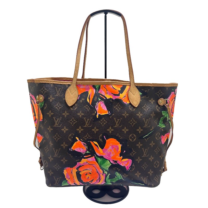 字紋玫瑰花圖案NeveFull- 中款肩背包-0