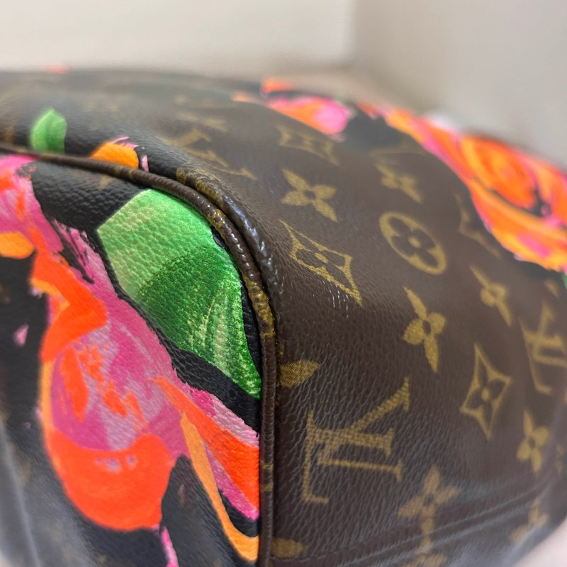 字紋玫瑰花圖案NeveFull- 中款肩背包-4