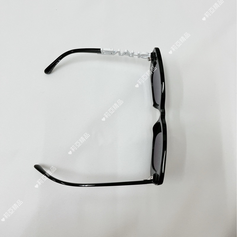 莉亞精品♡Chanel 白字墨鏡 二手-6