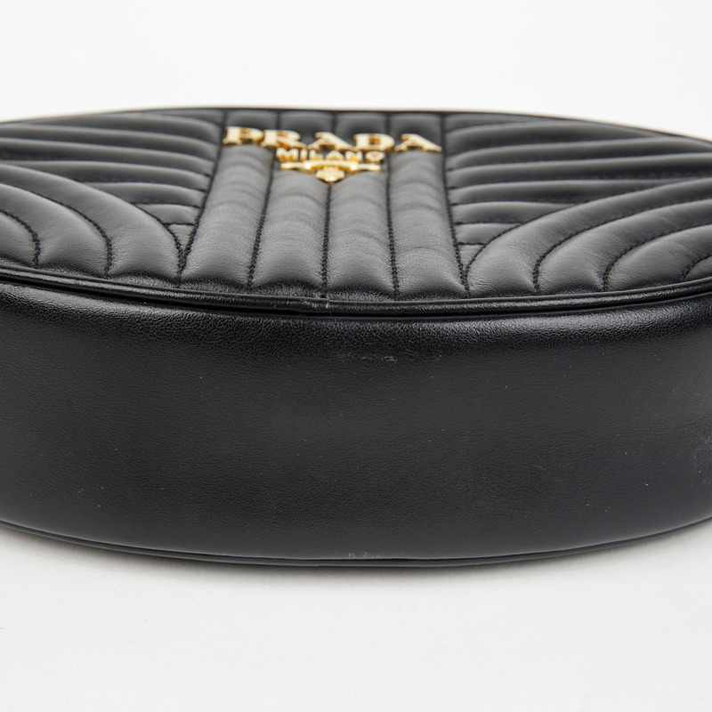 PRADA 1BH131 圖示圓形單肩斜背包-4