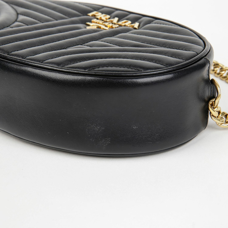 PRADA 1BH131 圖示圓形單肩斜背包-5