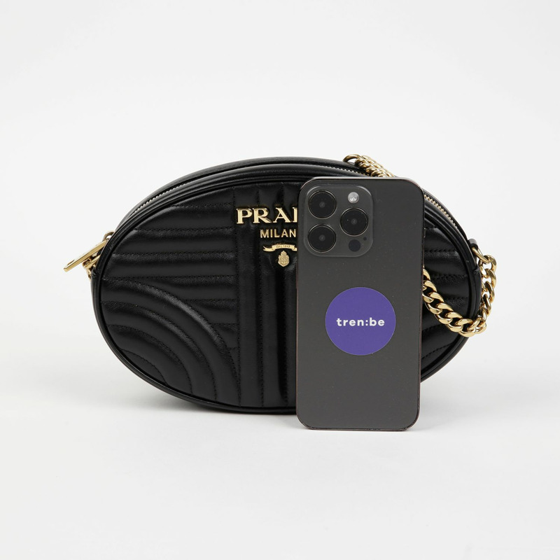 PRADA 1BH131 圖示圓形單肩斜背包-6