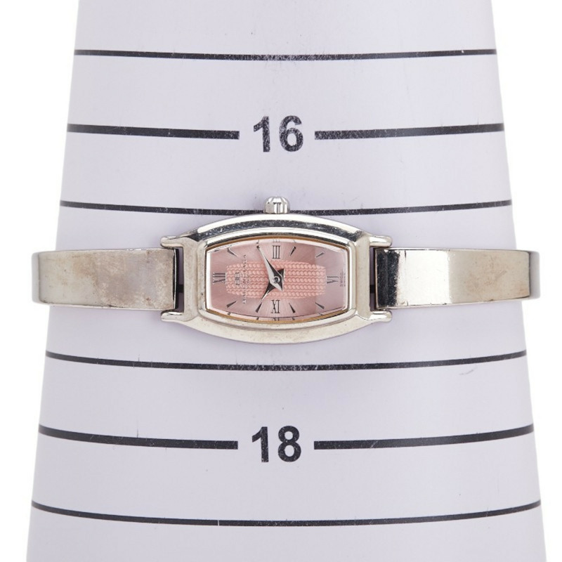 Balenciaga 女士石英手鐲腕錶，粉紅色錶盤，不鏽鋼錶殼-6