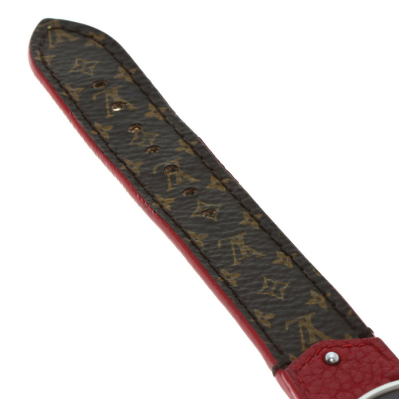 路易威登 Q1321 Tambour 計時腕錶，不鏽鋼和皮革材質，女士款-9