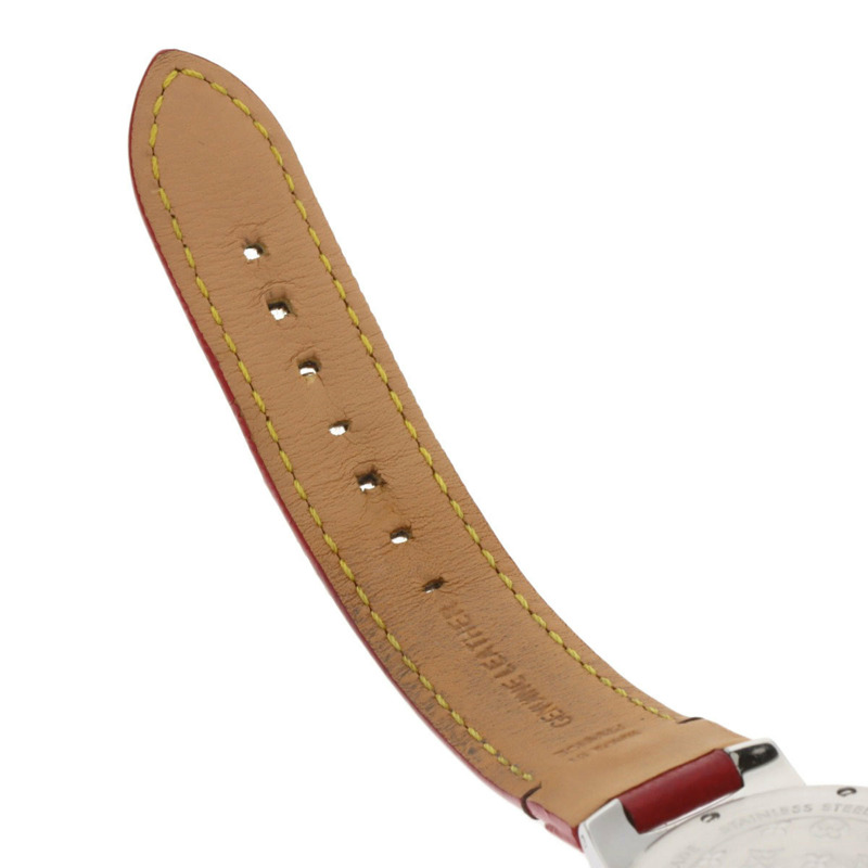 路易威登 Q1321 Tambour 計時腕錶，不鏽鋼和皮革材質，女士款-11