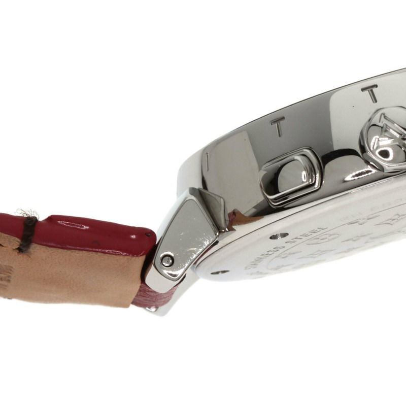 路易威登 Q1321 Tambour 計時腕錶，不鏽鋼和皮革材質，女士款-15