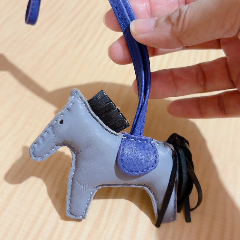 Hermes 愛馬仕 rodeo 小馬吊飾 藍黑-1