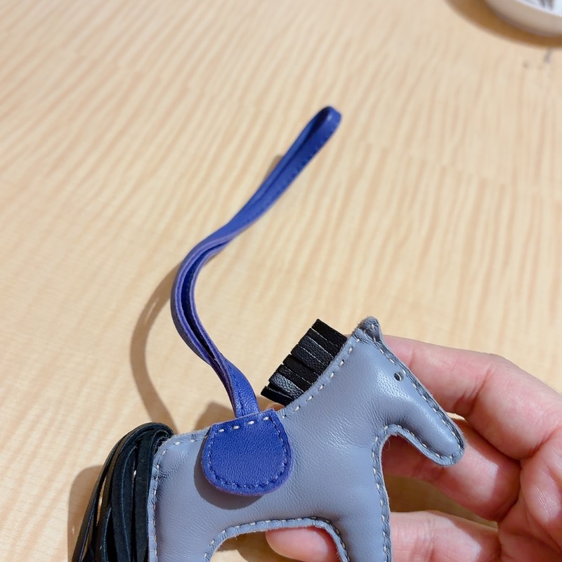 Hermes 愛馬仕 rodeo 小馬吊飾 藍黑-2