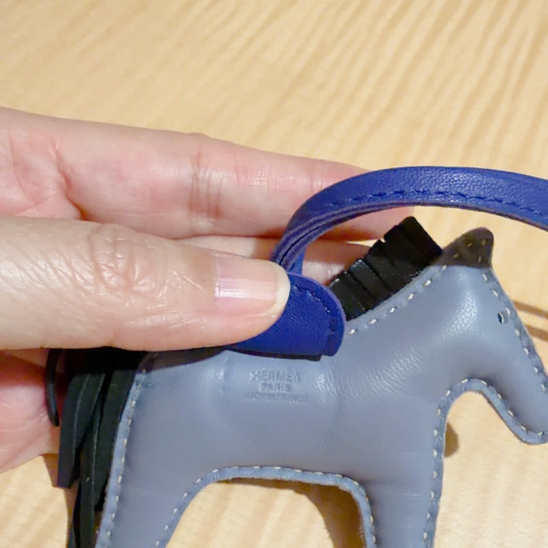 Hermes 愛馬仕 rodeo 小馬吊飾 藍黑-3