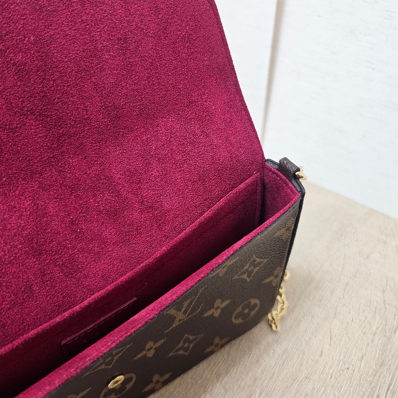 [ 超甜出品況優❣️把握] LV老花金釦 Pochette三合一斜背鏈包-23