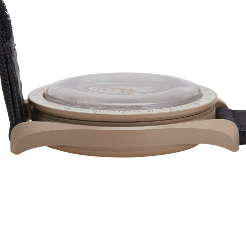 歐米茄 x Swatch 超霸系列登月木星任務腕錶 SO33C100 石英機芯 灰色錶盤 陶瓷尼龍錶帶 男士-4