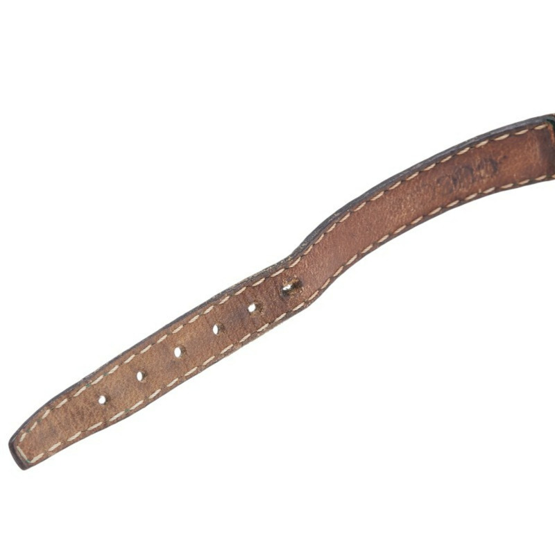 Gucci 女士石英腕錶，黑色錶盤，不鏽鋼錶殼搭配皮革錶帶-6