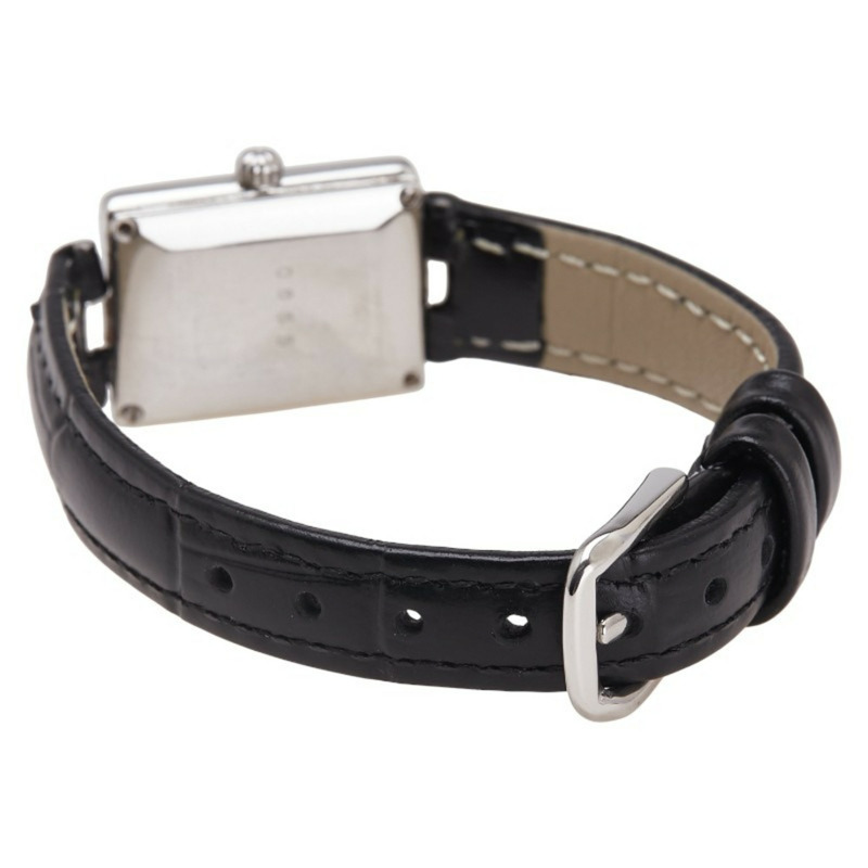 Balenciaga 女士石英腕錶，白色錶盤，不鏽鋼錶殼和皮革錶帶（非原廠）-2