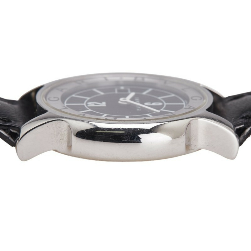 寶格麗 Solotempo 日期顯示腕錶 ST29S 石英機芯 黑色錶盤 不鏽鋼錶帶 皮革錶帶 女士款 BVLGARI-4