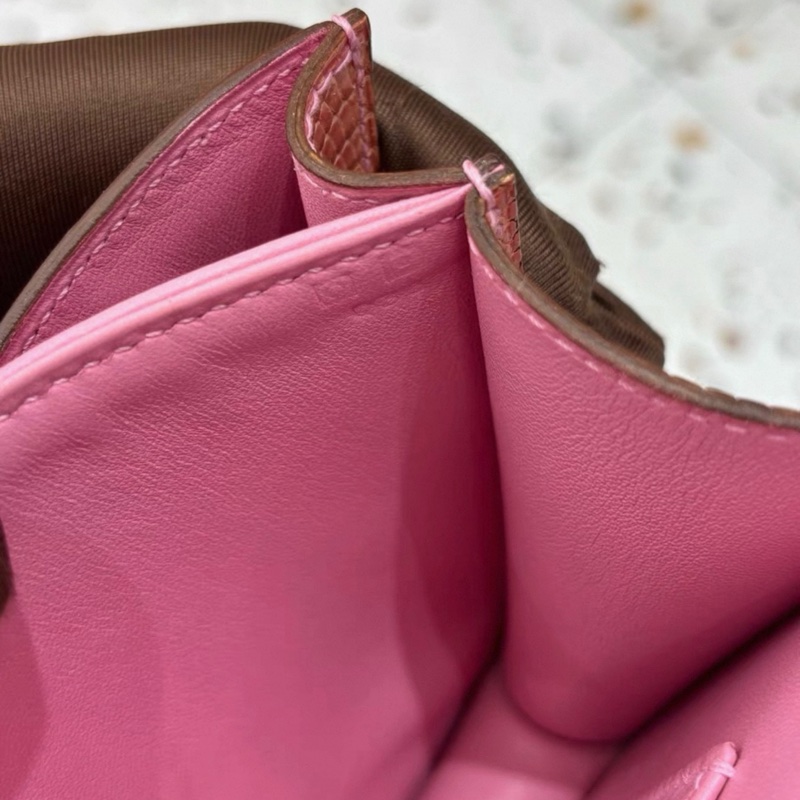 Hermes Constance elan 5P 櫻花粉 銀扣-6