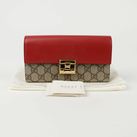GUCCI 掛鎖鍊長皮夾 453506