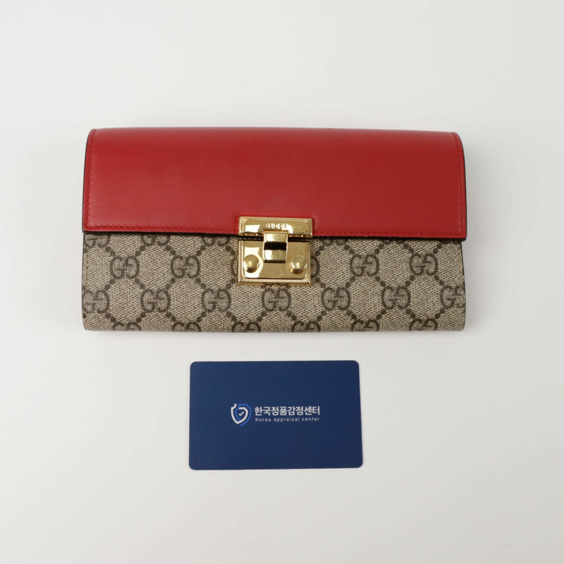 GUCCI 掛鎖鍊長皮夾 453506-10