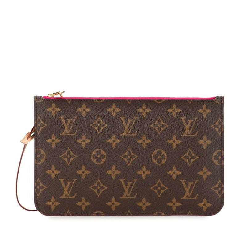 路易威登 Monogram Neverfull MM 手提包，棕色皮革，女士，LOUIS VUITTON-0
