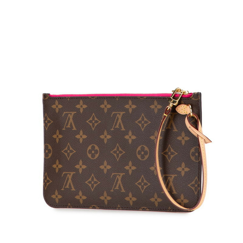 路易威登 Monogram Neverfull MM 手提包，棕色皮革，女士，LOUIS VUITTON-1