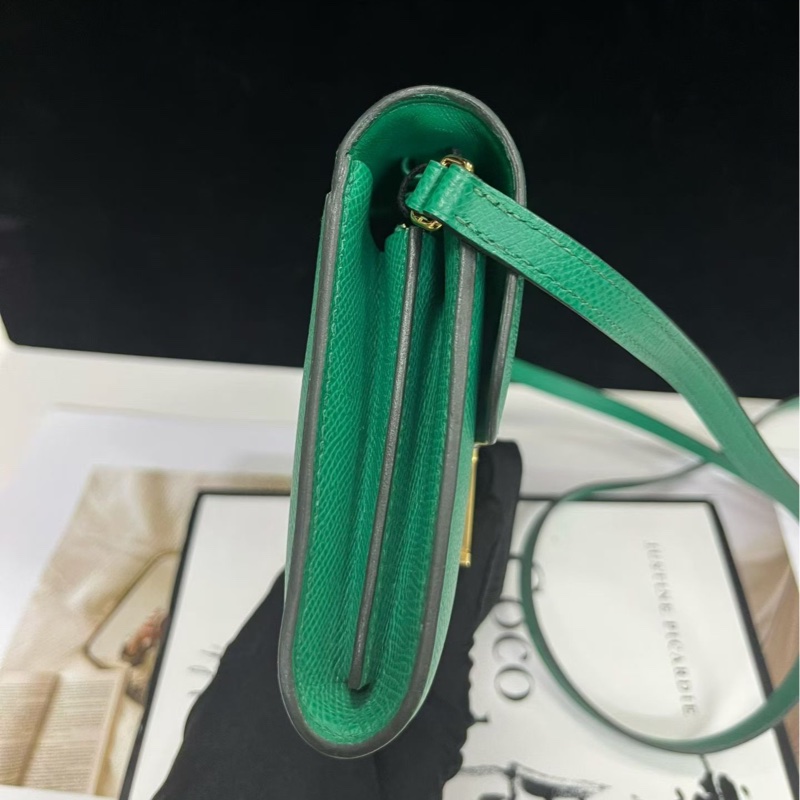 🌈Hermes💚Constance to go💚U4絲絨綠金扣💚98新🌈Epsom皮🌟-3