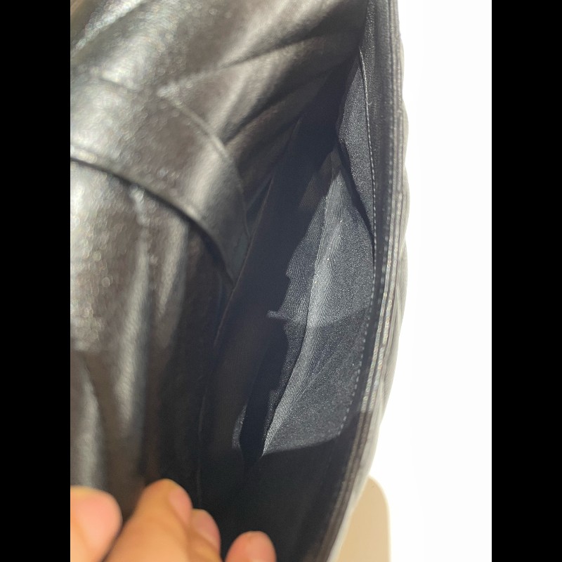 YSL 郵差包College黑標Logo鏈條 羊皮-19