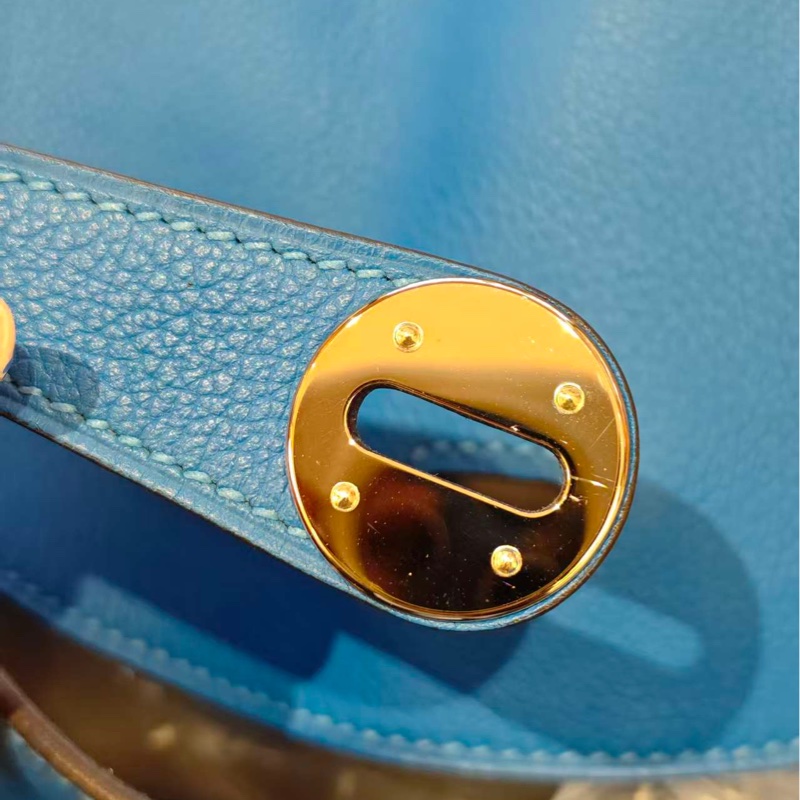 🌈Hermes💙Lindy 30💙希臘藍色銀扣🌈98新🌟Evercolor皮🌟-4