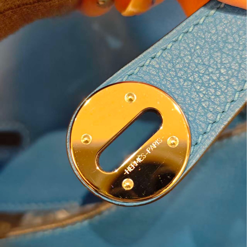 🌈Hermes💙Lindy 30💙希臘藍色銀扣🌈98新🌟Evercolor皮🌟-5