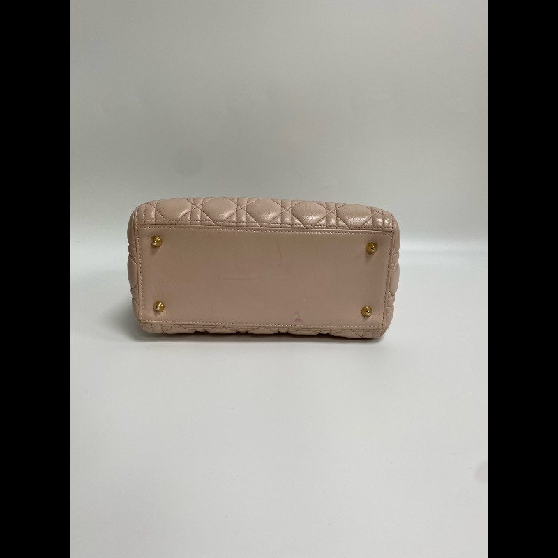 DIOR Lady Dior 粉色五格戴妃包 手提包肩背包 可拆卸肩帶-4
