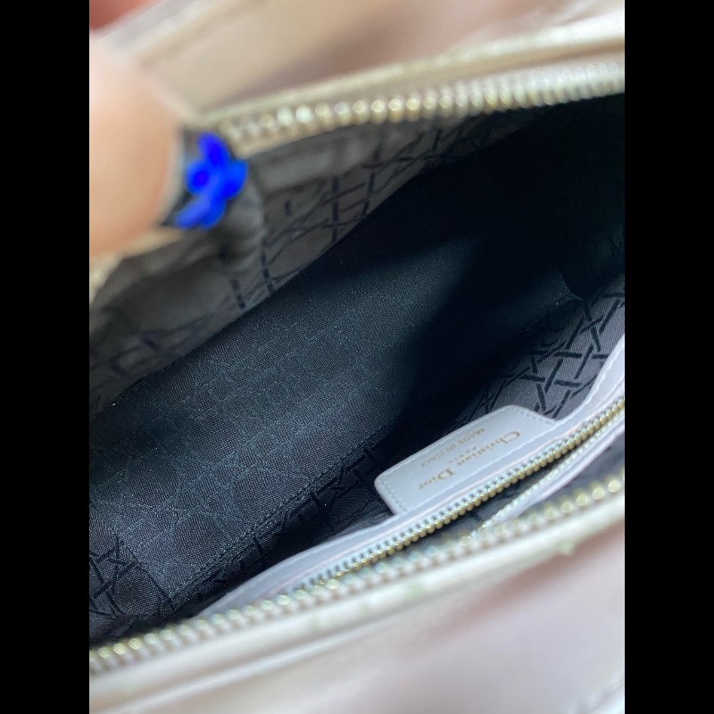 DIOR Lady Dior 粉色五格戴妃包 手提包肩背包 可拆卸肩帶-5