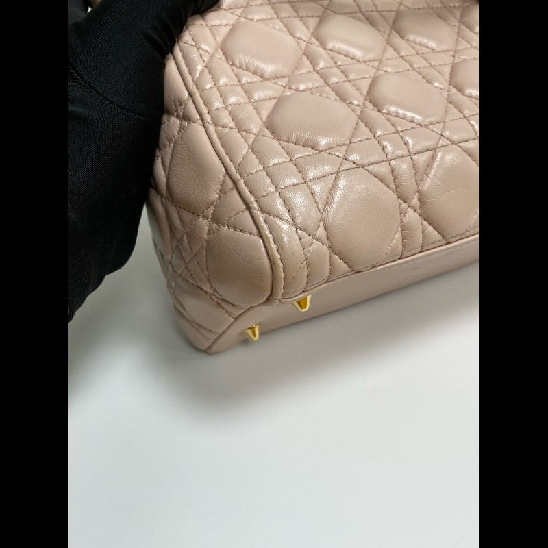 DIOR Lady Dior 粉色五格戴妃包 手提包肩背包 可拆卸肩帶-11