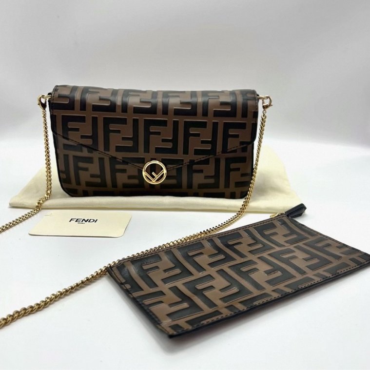 FENDI 老花三合一鏈條包21.5*12*3 98新配件塵袋-0