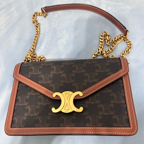 Celine woc凱旋門老花鏈條包