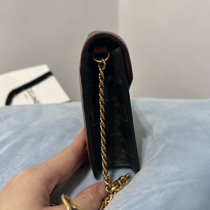 Celine woc凱旋門老花鏈條包-16