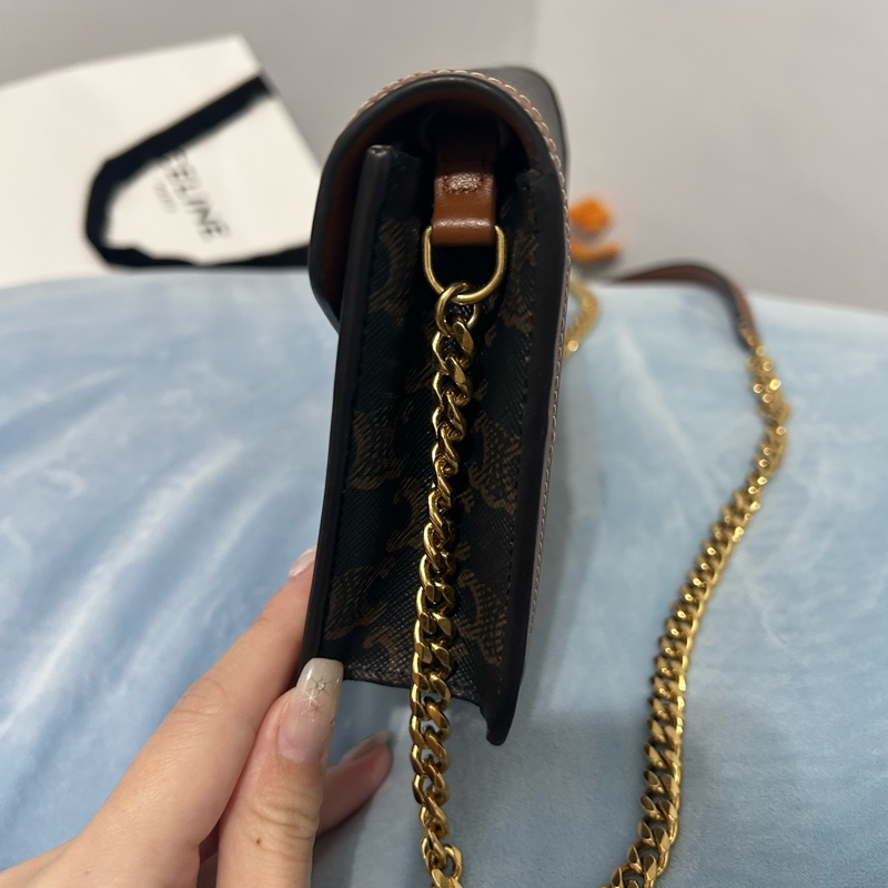 Celine woc凱旋門老花鏈條包-17