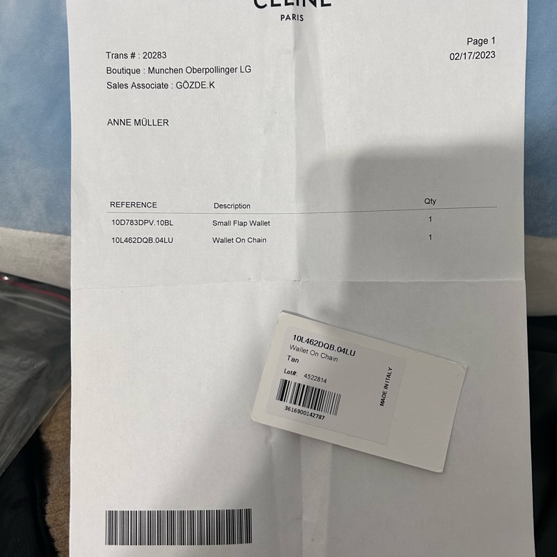 Celine woc凱旋門老花鏈條包-19