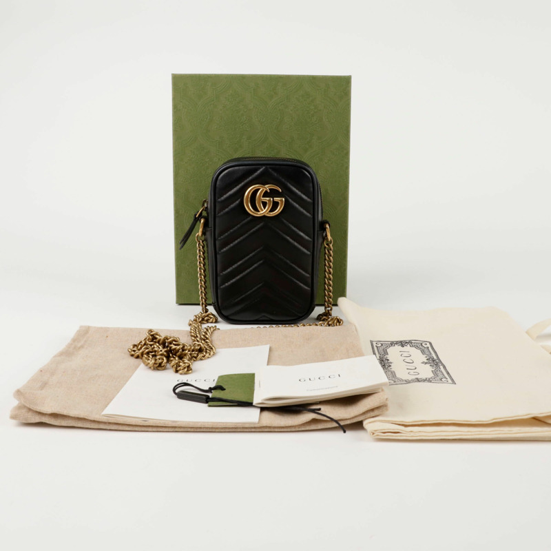 【包稅】GUCCI GG Marmont迷你肩斜背包 598597-0