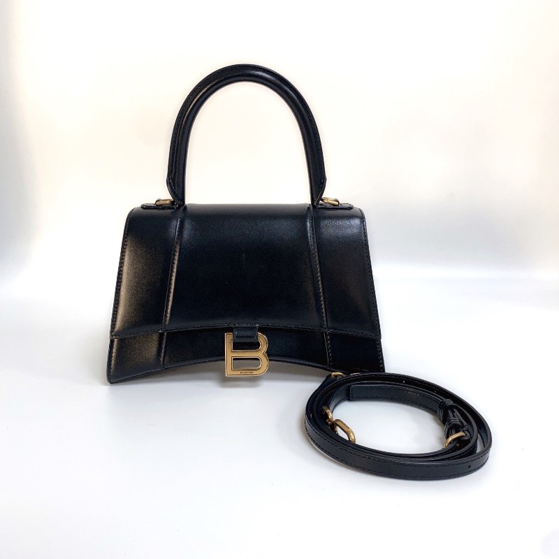 Balenciaga Hourglass 黑金沙漏包 小號 肩背包斜背包-0