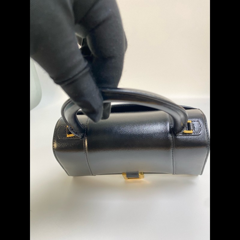 Balenciaga Hourglass 黑金沙漏包 小號 肩背包斜背包-13