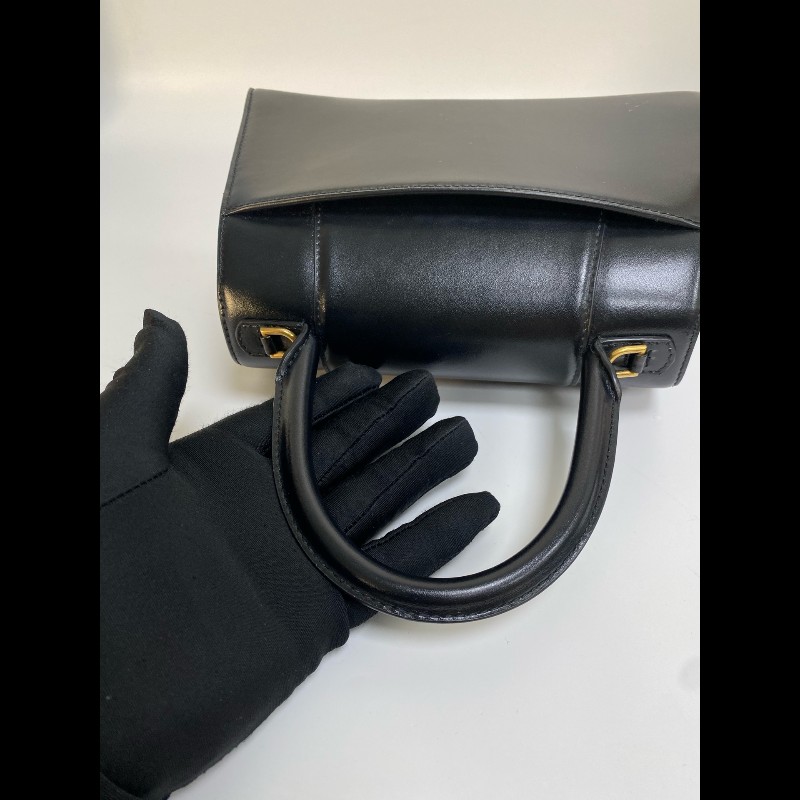 Balenciaga Hourglass 黑金沙漏包 小號 肩背包斜背包-14