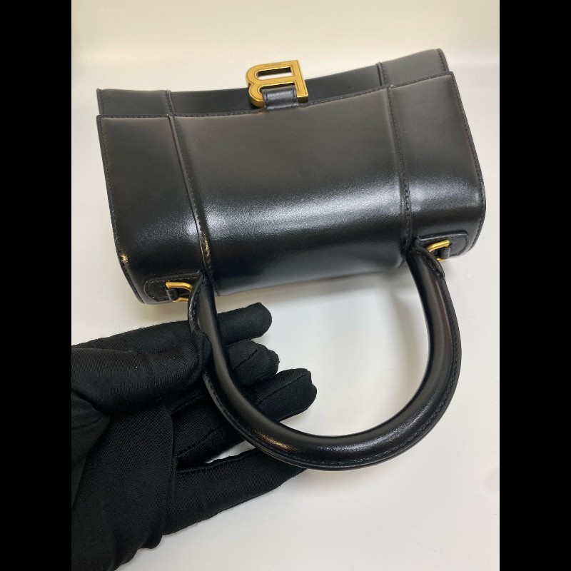 Balenciaga Hourglass 黑金沙漏包 小號 肩背包斜背包-15
