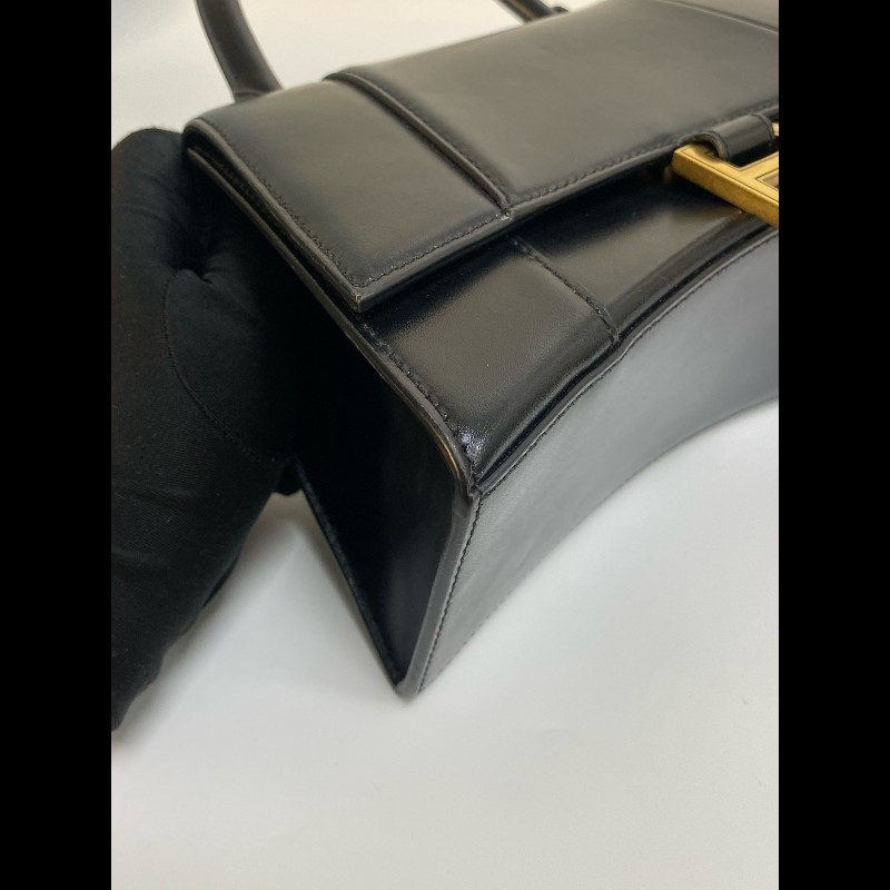 Balenciaga Hourglass 黑金沙漏包 小號 肩背包斜背包-16