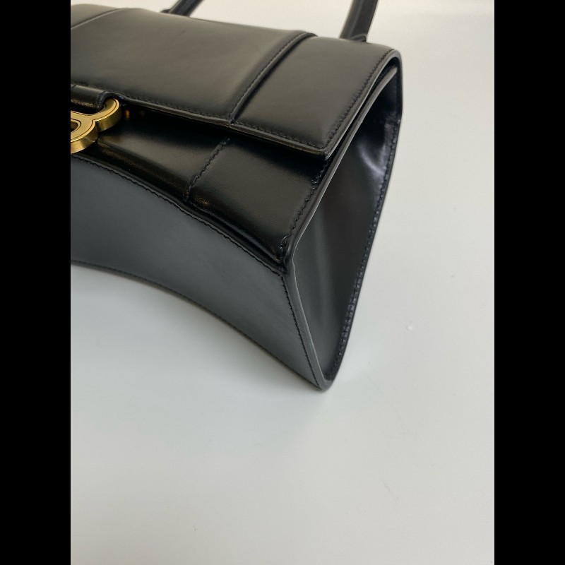 Balenciaga Hourglass 黑金沙漏包 小號 肩背包斜背包-17