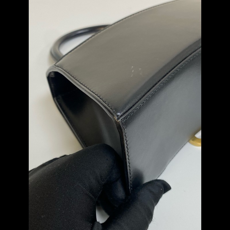 Balenciaga Hourglass 黑金沙漏包 小號 肩背包斜背包-19