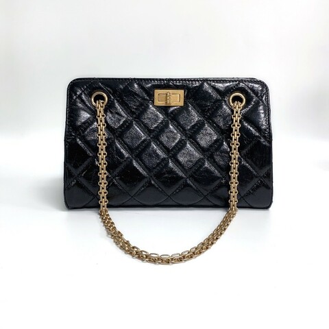 Chanel 黑金2.55油蠟皮 肩背包