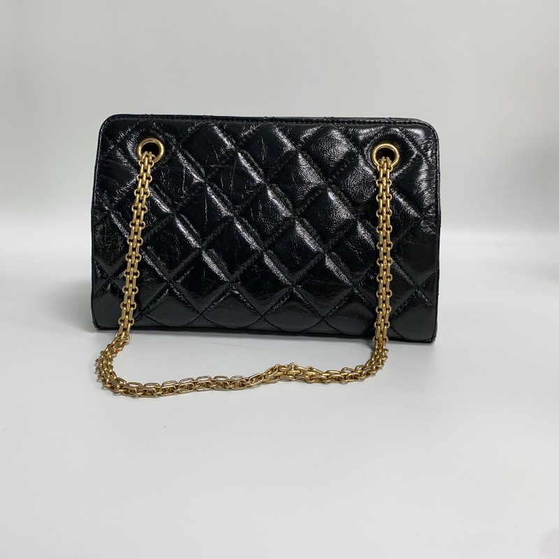 Chanel 黑金2.55油蠟皮 肩背包-3