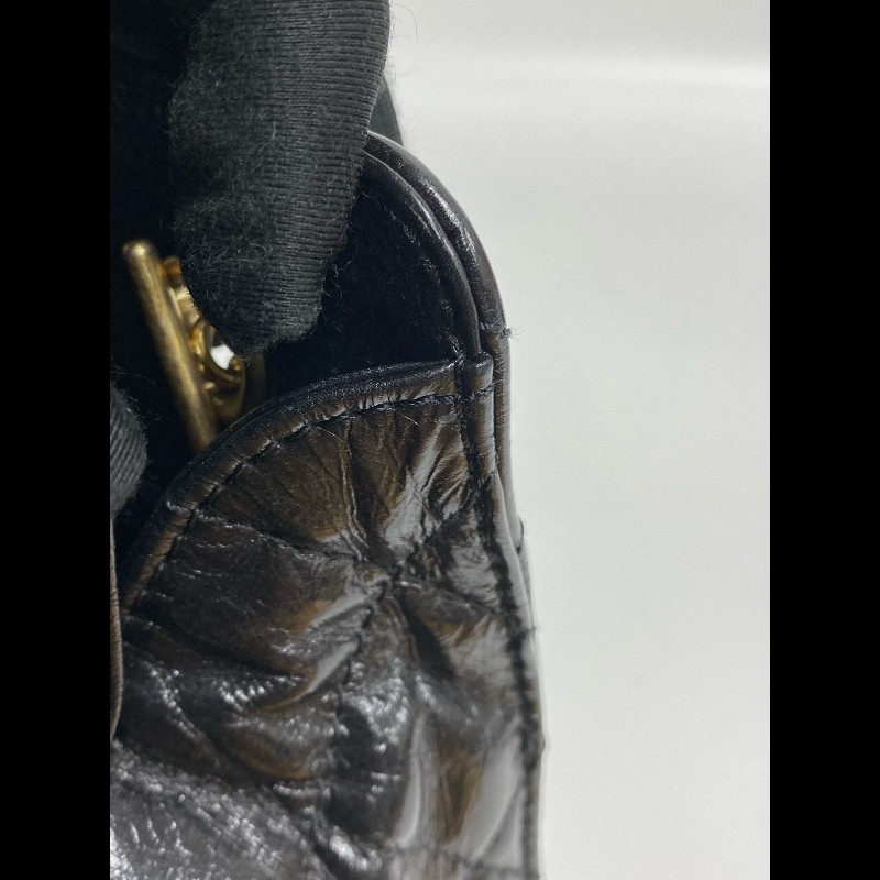 Chanel 黑金2.55油蠟皮 肩背包-11