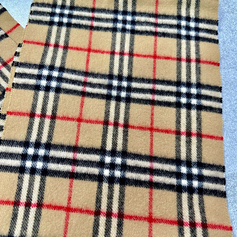 BURBERRY經典格紋羔羊毛圍巾 極美✨-10