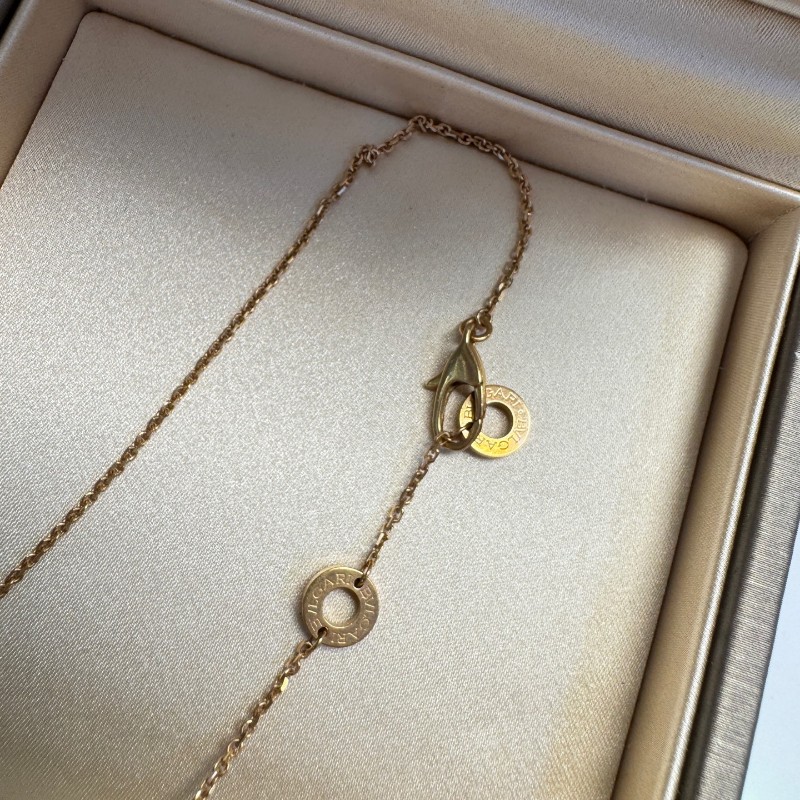 Bvlgari 扇子項鍊紅玉髓小號 玫瑰金-6