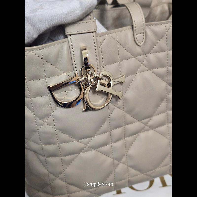 Dior 迪奧 Toujours 中型手提包 奶茶色 
淺駝米色-24