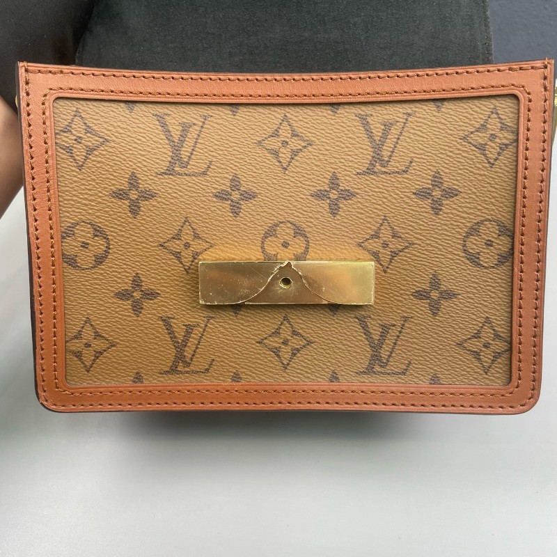 LV路易威登 老花拼色小號Dauphine達芙妮-17